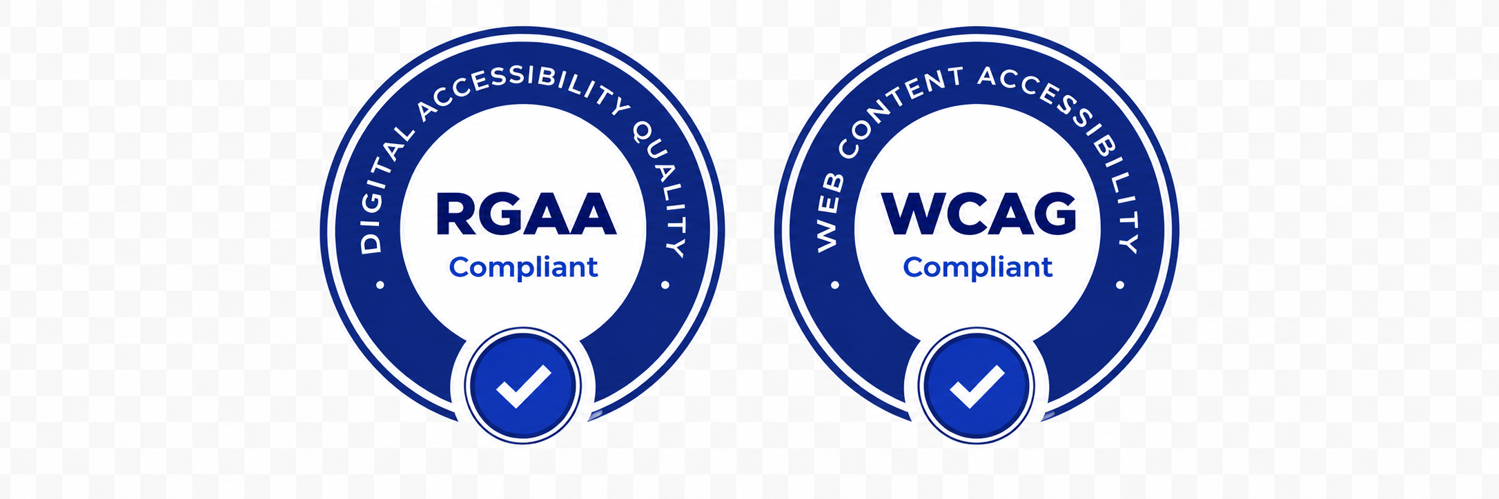 Badges de conformit&eacute; RGAA et WCAG